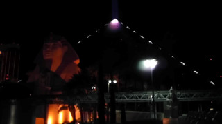 Luxor Pyramid and Sphinx at Night